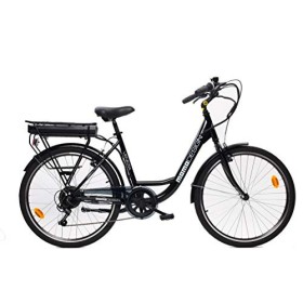 Momo Design Venezia, Bicicletta elettrica a pedalata assistita Unisex Adulto, Nero, Unica