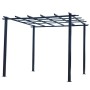 Outsunny Pergola Pergola da Giardino Decorabile Rampicanti Palloncini in Ferro 300 x 300 x 230 cm Nero