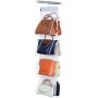 Domopak Living 908045 Porta Borse ad 8 Scomparti, Peva/Polietilene, Bianco, 33x120