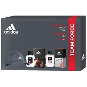 Adidas, Confezione Regalo Uomo Team Force, Eau de Toilette 50 ml, Dopobarba 100 ml, Cappellino con Visiera