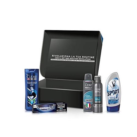 Confezione Regalo Men Routine Personal Care, 1 Bagnodoccia Badedas Sport, 1 Mousse Doccia Clean Comfort, 1 Clear Shampoo Sport, 