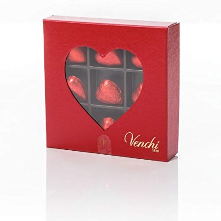 Venchi Cofanetto Regalo Romantico Con Cuoricini Di Cioccolato - 75 ml