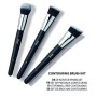 Marchio Amazon - find. Set di pennelli per contouring - Pennelli per fondotinta, terra e contouring (3 pennelli) - n° 08, n° 0