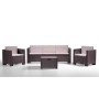 Bica 9018 Set Salottino Colorado 5 Posti 120 x 70 x 70 cm, Marrone, 336 x 336 x 64 cm