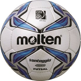 molten, Pallone da calcio, Bianco (Weiß/Blau/Silber), 4