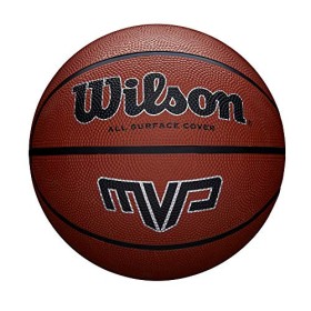 Wilson, Pallone da basket, MVP Basket, Arancione, Misura 5, Gomma, Uso all'interno e all'esterno, WTB1417XB05