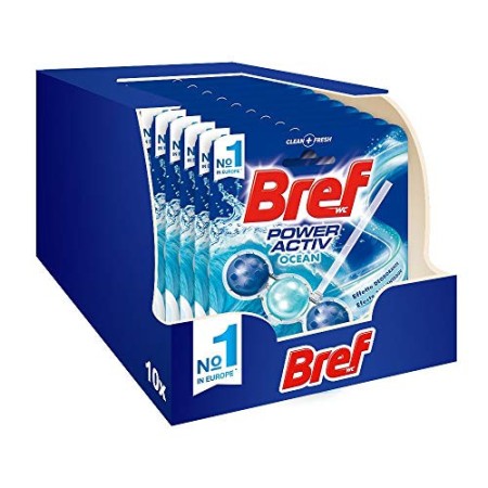 Bref Bref WC Power Activ Oceano, Detergente WC, Formato Scorta 10 Pezzi 500 gr