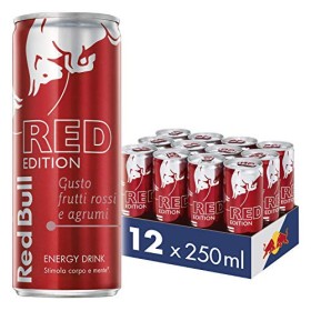 Red Bull Energy Drink Gusto Frutti Rossi e Agrumi, 12 lattine da 250 ml