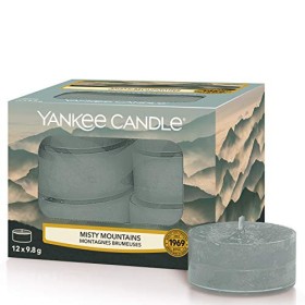 Yankee Candle candeline profumate tea light | Montagne Nebbiose | 12 pezzi