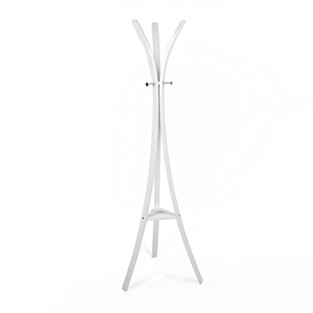 Tuoni Appendiabiti New Star Bianco da Terra-5555183H, Metallo, 45 x 45 x 175 cm