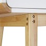 Relaxdays Scrivania con Cassetti, Tavolino Design Nordico, Scrittoio, Tavolo per Studio & Cameretta, 73 X 100 X 45 Cm,Bianco, 73