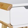Relaxdays Scrivania con Cassetti, Tavolino Design Nordico, Scrittoio, Tavolo per Studio & Cameretta, 73 X 100 X 45 Cm,Bianco, 73