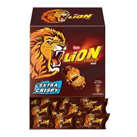 Nestlé Lion Mini Snack con Wafer Toffee e Cereali Ricoperti di Cioccolato al Latte Scatola 72 Mini Snack - 1.3 kg