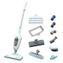 BLACK+DECKER FSMH13E10-QS Lavapavimenti a Vapore Steammop, 1300 W, 5 Decibel, Plastica, Bianco/Blu