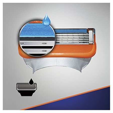 Gillette Fusion 5 Rasoio da uomo con testita di ricarica + Gel da Barba + Astuccio per Testina. Idea Regalo. Edizione Champions 