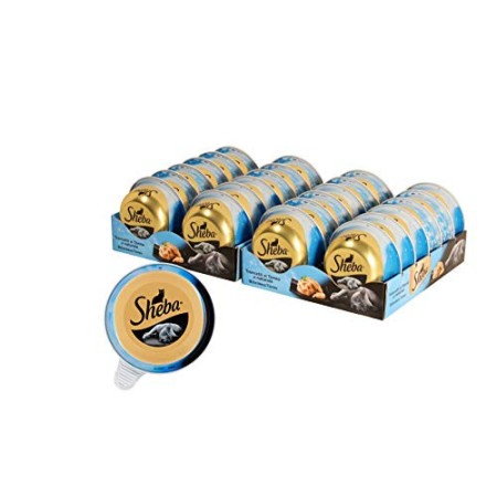 Sheba, Trancetti di Tonno al Naturale, Alimento Complementare per Gatti Adulti - Confezione da 24 x 80 gr