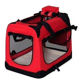 dibea Borsa trasportino per cani Scatola pieghevole per animali borsa per cani (M) 60x42x44 cm Rosso