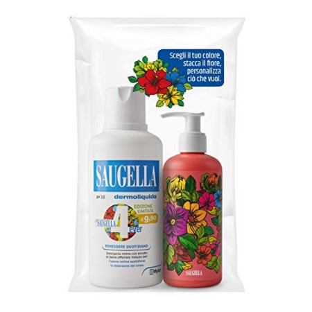 Saugella 4Ever Limited Edition Dermoliquido, 500 ml, con Flacone Colorato Incluso da 150 ml