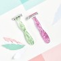 BIC RAZORS Miss Soleil Sensitive Rasoio Usa e Getta 3 Lame Mobili, Confezione da 2 Pacchi a 4 Pezzi