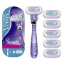 Gillette Venus Swirl Rasoio Donna + 6 Lamette da Ricarica Con Technologia con FlexiBall, Pacchetto Speciale