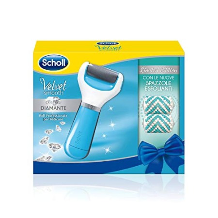 Scholl Velvet Smooth Roll per Pedicure, con Spazzole Esfolianti, Edizione Limitata