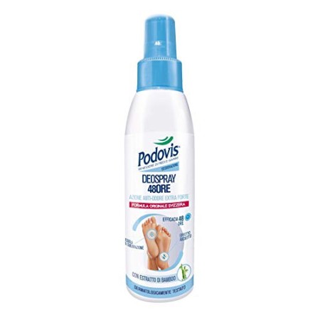 Podovis Deospray, 48 ore, Azione Antiodore Extra-Forte, con Ingredienti Naturali, Effetto Asciutto e Idratante, 100 ml