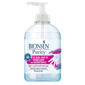 Bionsen, Purity Gel Mani Igienizzante Con Antibatterico Senza Risciacquo, Soluzione Disinfettante Con Efficacia Istantanea, Elim
