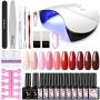 Shelloloh - Set di 10 smalti per unghie con lampada UV/LED, 36 W, per nail art