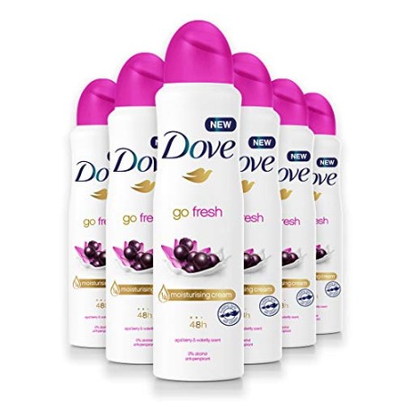 Dove Go Fresh Acai Spray 150 ml (Confezione da 6)