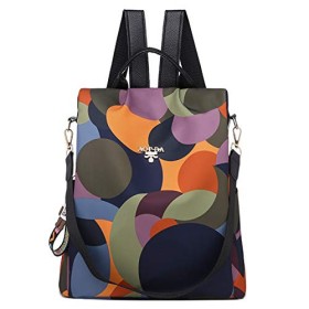 shepretty Zaino Donna antifurto Borsa Tracolla Colorato Zainetto Viaggio Daypack, AL911 Colorato