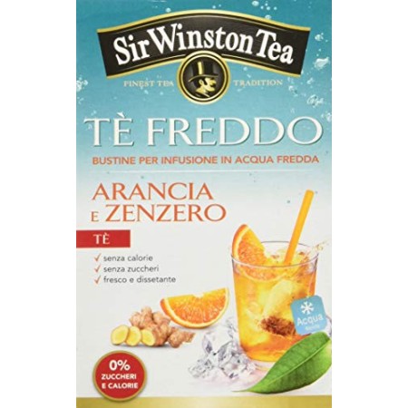 Sir Winston Tea Tè Freddo Arancia e Zenzero - Confezione da 3 x 18 bustine