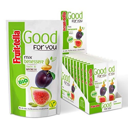Fruittella Good For You Mix Benessere Bio, Mix di Frutta Secca, Frutta Disidratata e Semi Biologico, Fonte di Magnesio, Formato 