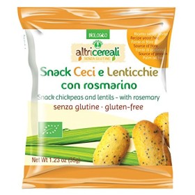 Probios Snack Ceci e Lenticchie Bio - Confezione da 12 x 35 g, Senza glutine