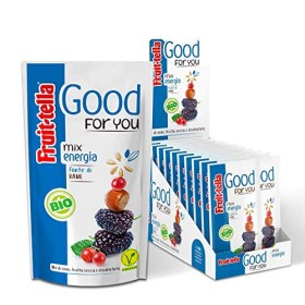 Fruittella Good For You Mix Energia Bio, Snack di Semi, Frutta Secca e Disidratata Biologico, Fonte di Rame - 20 Pacchetti Monod