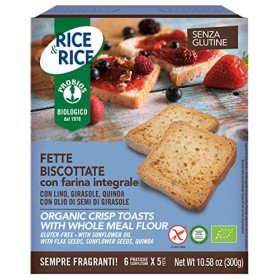 Probios Fette Biscottate Bio con Olio di Semi di Girasole, senza Glutine, Mutuabile - Confezione da 6 x 300 g