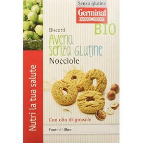Germinal Bio Biscotti Nocciole Avena Senza Glutine - 8 confezioni da 250 gr - 2000 gr
