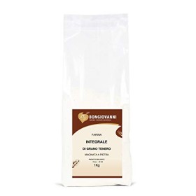 Farina Integrale di Grano Tenero macinata a pietra 1Kg BIO