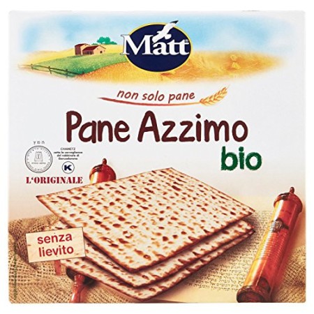 Matt - Pane Azzimo Bio - Pane Vegetale Senza Lievito e Senza Sale - 400 gr - [confezione da 6]
