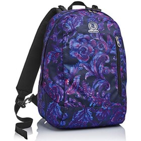 Zaino Reversibile Invicta , Twist Eco-Material, Blu, 2 in 1 in Fantasia e Tinta Unita, Scuola & Tempo Libero