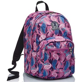 Zaino Format Invicta , Paisley, Rosa, Doppio Scomparto, Scuola & Tempo Libero