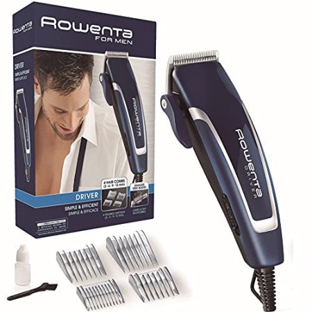 Rowenta TN1600 Driver Tagliacapelli, Lame in Acciaio Inox, Motore AC, 4 Pettini Fissi, 3 Microimpostazioni per Rifinitura Precis