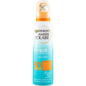 Garnier Ambre Solaire Crema Protezione Solare Acqua UV, Spray Nebulizzatore Protettivo Rinfrescante, IP50, 200 ml, Confezione da