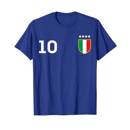 Europei 2021 Italia Calcio Euro da Collezione Numero dieci Maglietta