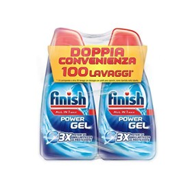 Finish Detersivo Per Lavastoviglie, 100 Lavaggi, Powergel, 2 Confezioni Da 50 Lavaggi
