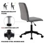 ModernLuxe Sedia da scrivania ergonomica in velluto per casa, ufficio, ufficio, camera da letto (grigio)
