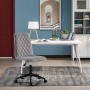 ModernLuxe Sedia da scrivania ergonomica in velluto per casa, ufficio, ufficio, camera da letto (grigio)