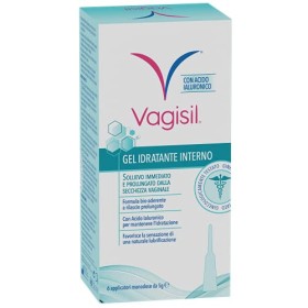 Vagisil Gel Idratante Vaginale Con Acido Ialuronico. Sollievo immediato e prolungato dalla secchezza vaginale. 6 applicatori mon