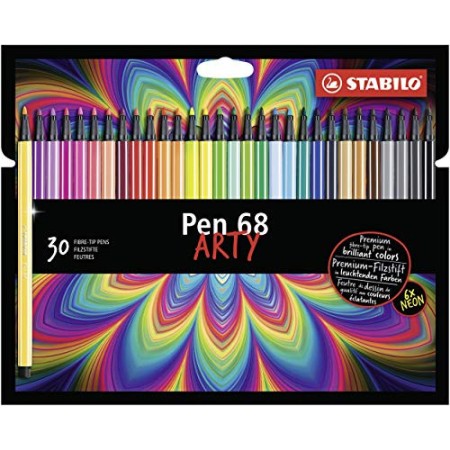 Pennarello Premium - STABILO Pen 68 - ARTY - Astuccio da 30 - con 30 colori assortiti