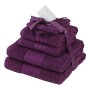 Dreamscene - Asciugamani da Bagno Super Morbidi, 100% Cotone Egiziano, Viola, 6 Pezzi