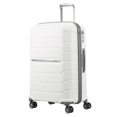 Samsonite Flux Spinner 68/25 Expandable Bagaglio a Mano, M (68cm-85L), Bianco (White)